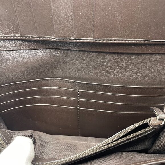 Gucci Guccisima Dark Brown Calf Leather Continental Wallet - Preowned - Picture 12 of 16